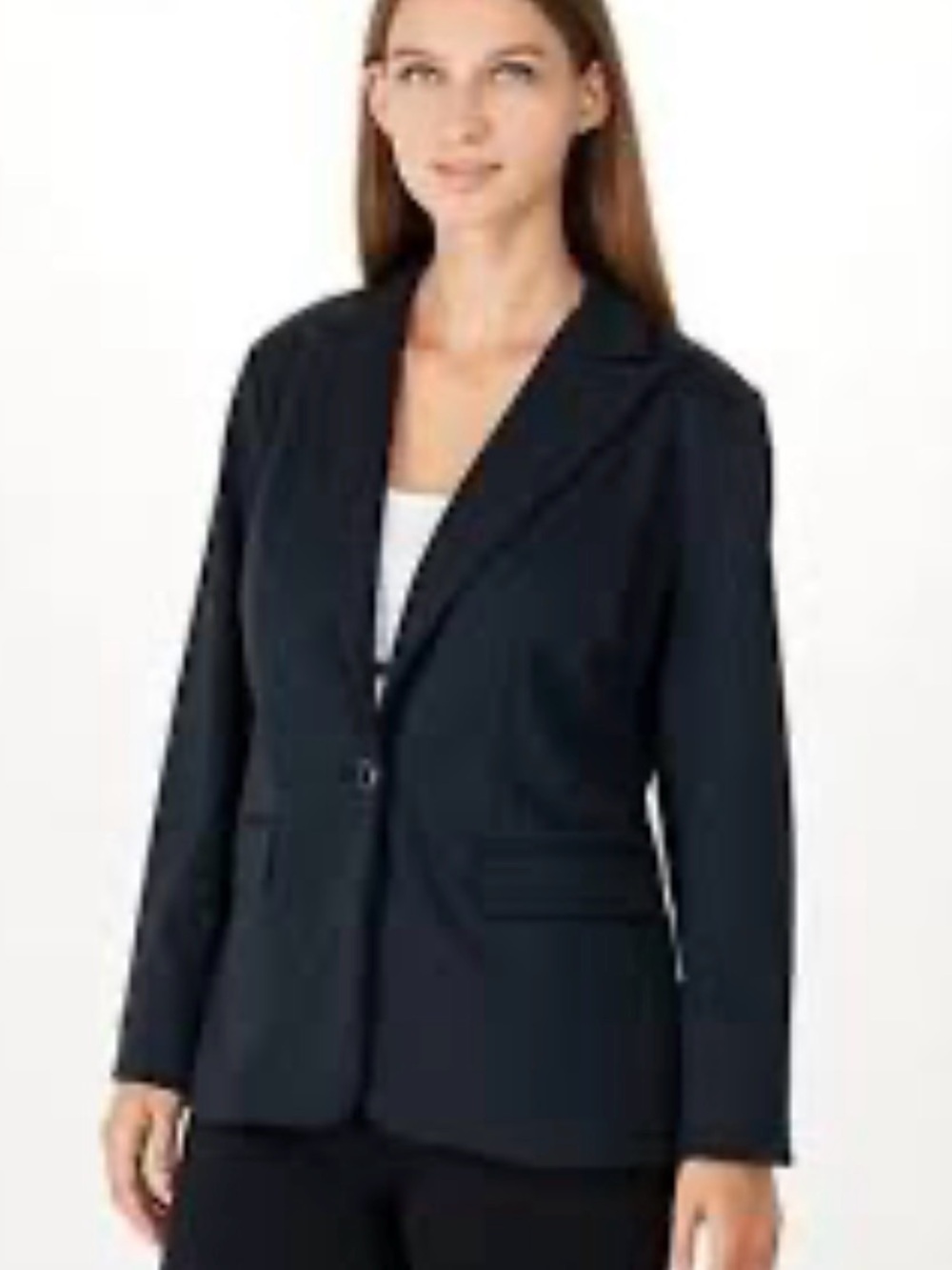 Jason Wu Knit Ponte Blazer NEW Women’s Large Suit Coat Navy Blue Jacket